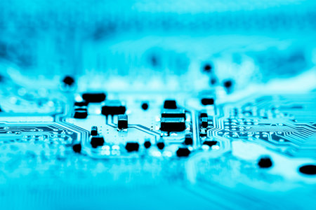 Abstract,close up of Mainboard Electronic computer background. (logic board,cpu motherboard,Main...