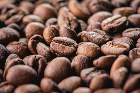 coffee beans are the background.の写真素材