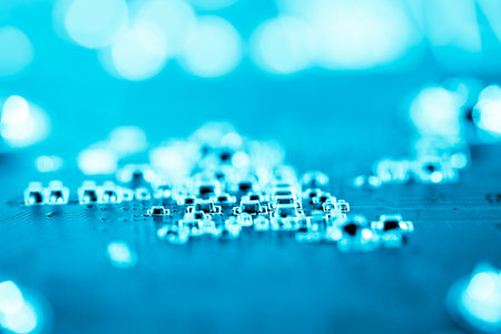 Abstract,close up of Mainboard Electronic computer background. (logic board,cpu motherboard,Main...