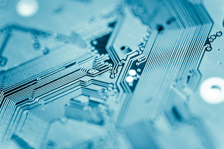Abstract, close up of Mainboard Electronic computer background. (logic board, cpu motherboard, Main...
