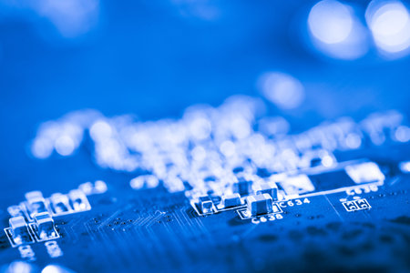 Abstract,close up of Mainboard Electronic computer background. (logic board,cpu motherboard,Main...