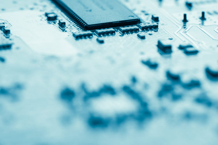 Abstract,close up of Mainboard Electronic computer background. (logic board,cpu motherboard,Main...