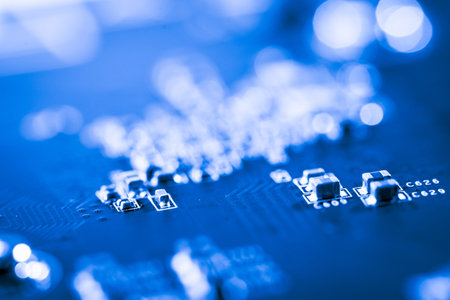 Abstract,close up of Mainboard Electronic computer background. (logic board,cpu motherboard,Main...