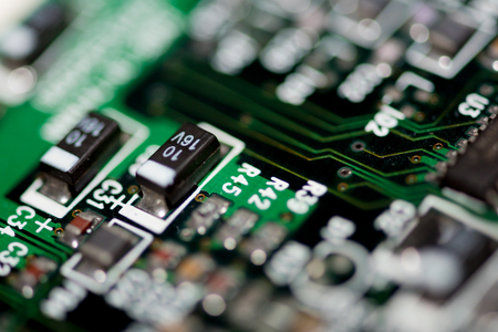 Abstract,close up of Mainboard Electronic computer background. (logic board,cpu motherboard,Main board,system board,mobo)の写真素材