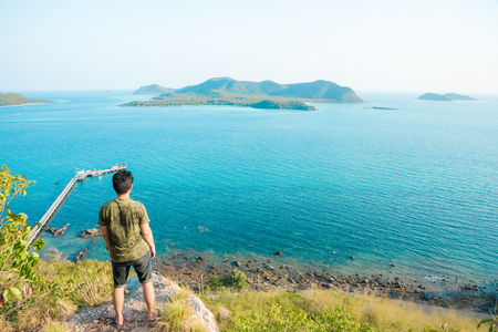 The most beautiful Viewpoint archipelago in Sattahip Chonburi,Thailand.の写真素材