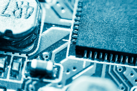 Abstract,close up of Mainboard Electronic computer background. (logic board,cpu motherboard,Main board,system board,mobo)の写真素材