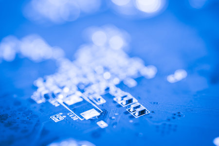 Abstract,close up of Mainboard Electronic computer background. (logic board,cpu motherboard,Main...