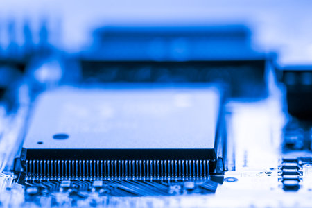 Abstract,close up of Mainboard Electronic computer background.