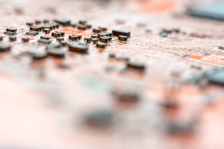 Abstract,close up of Mainboard Electronic computer background.