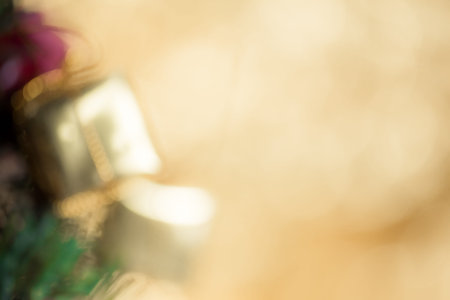 abstract blur Christmas Tree bokeh background.