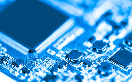 Abstract,close up of Mainboard Electronic background.