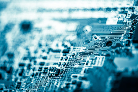 Abstract,close up of Mainboard Electronic background. (logic board,cpu motherboard,circuit,system...