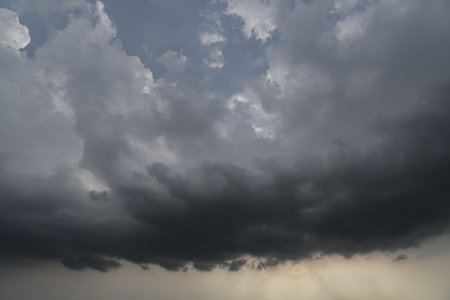 dark storm clouds with background,Dark clouds before a thunder-storm.
