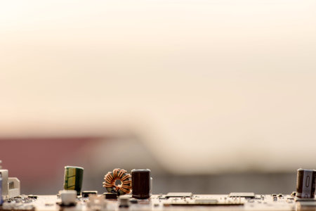 Abstract,close up of Mainboard Electronic background.
(logic board,cpu motherboard,circuit,system...