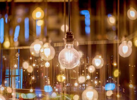 abstract Old light bulb vintage background.の写真素材