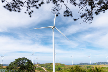 wind power station or wind power plant