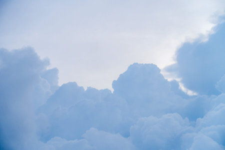 Panoramic view of clear blue sky and clouds, clouds with background.