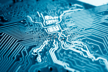 Abstract,close up of Mainboard Electronic background.
(logic board,cpu motherboard,circuit,system...