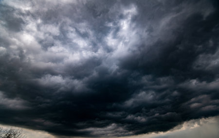 Dark clouds before a thunder-storm. Dark clouds before a thunder-storm.の写真素材