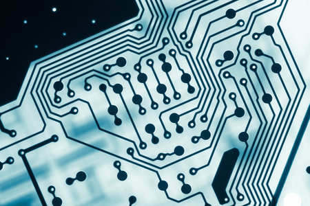 Abstract,close up of Mainboard Electronic background.
(logic board,cpu motherboard,circuit,system...