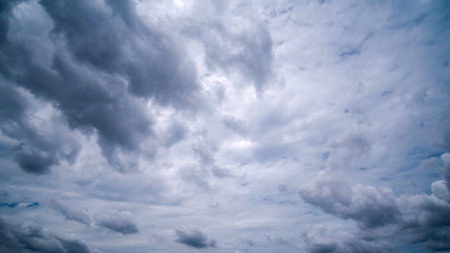 Dark sky with stormy clouds. Dramatic sky rain,Dark clouds before a thunder-storm.