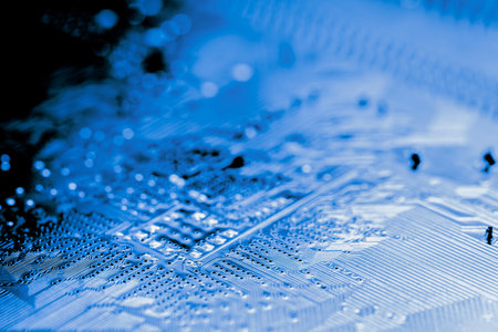 Abstract,close up of Mainboard Electronic background.
(logic board,cpu motherboard,circuit,system board,mobo)の写真素材