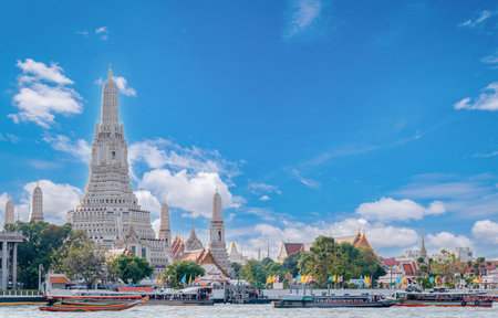 The most beautiful Viewpoint Wat Arun,Buddhist temple in Bangkok, Thailand