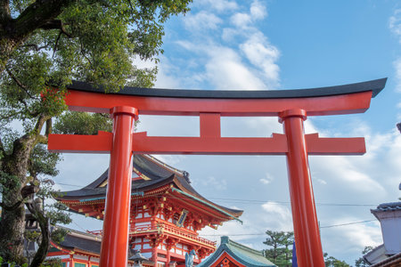 The most beautiful viewpoint of Fushimi Inari Taisha(Fushimi Inari Shrine) is a popular tourist destination in Kyoto, Japan.のeditorial素材