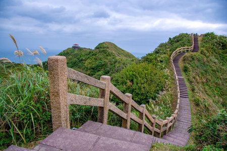 Bitou Cape Hiking Trail in Ruifang District, New Taipei, Taiwanの写真素材
