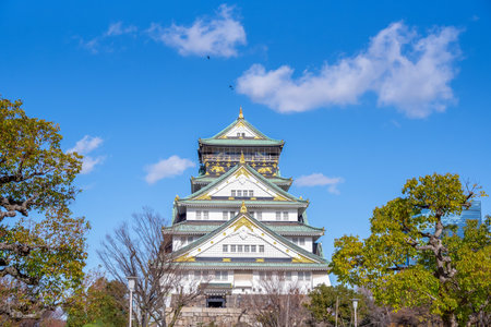 The castle is one of Japan's most famous landmarks and it played a major role in the unification of Japan during the sixteenth century, Osaka Castle Japanの写真素材