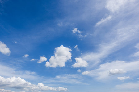 clear blue sky background,clouds with background, Blue sky background with tiny clouds. White fluffy...