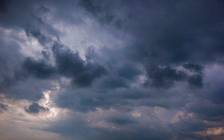 Dark sky with stormy clouds. Dramatic sky rain,Dark clouds before a thunder-storm,clouds before rain