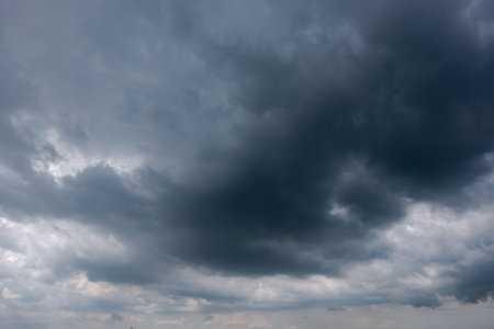 Dark sky with stormy clouds. Dramatic sky rain,Dark clouds before a thunder-storm,clouds before rain