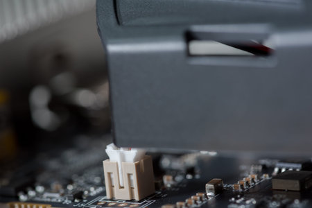 Abstract,close up of Mainboard Electronic background.
(logic board,cpu motherboard,circuit,system...