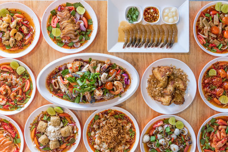 Spicy Seafood Salad, thai food (yum)