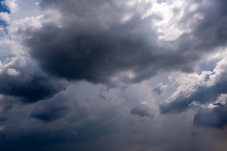Dark sky with stormy clouds. Dramatic sky rain,Dark clouds before a thunder-storm,clouds before rain