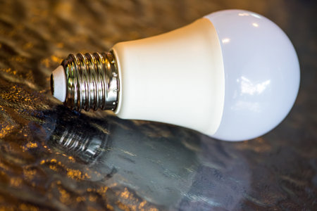 Energy saving LED BULB ECO With the environment,save money while saving the environmentの写真素材
