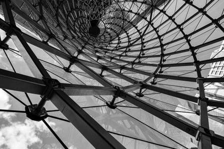 abstract architecture building,Building exterior, abstract architectural backgroundの写真素材