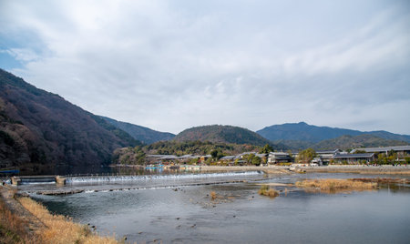 Arashiyama is a district in Kyoto City, Japan, Arashiyama is a nationally designated Historic Site and Place of Scenic Beauty.の写真素材