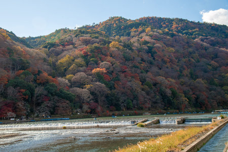 Arashiyama is a district in Kyoto City, Japan, Arashiyama is a nationally designated Historic Site and Place of Scenic Beauty.の写真素材