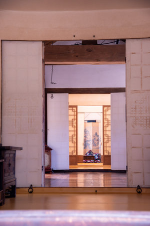 The most beautiful Viewpoint bukchon hanok village,
panoramic, tourist attractions in the city park of seoul City,
 Asia business concept image,panoramic modern cityscape buildingの写真素材