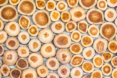 Wood timber on wall for backgroundの写真素材