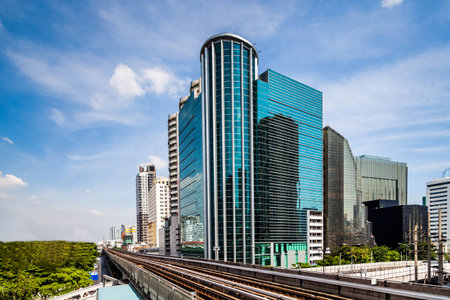 BTS Skytrain rails in Bangkok,Thailand