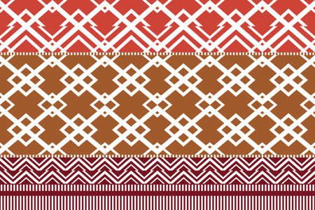 Pattern geometric  on red tone for background or fashionのイラスト素材