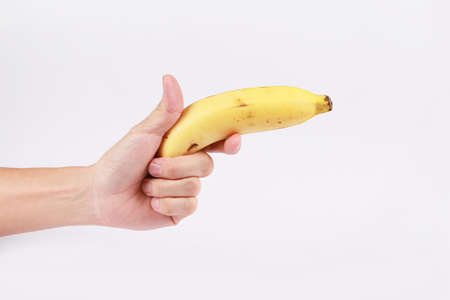 banana in handの写真素材