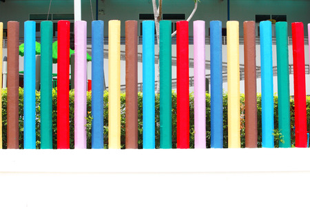 Colorful of concrete wall in a park.の写真素材