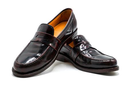 Penny loafer isolated on white backgroundの写真素材