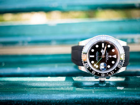 Bangkok, Thailand - 11 March 2019 : Rolex GMT Master 2 is a popular sport model of Rolex watch.It is popular with collectors.のeditorial素材