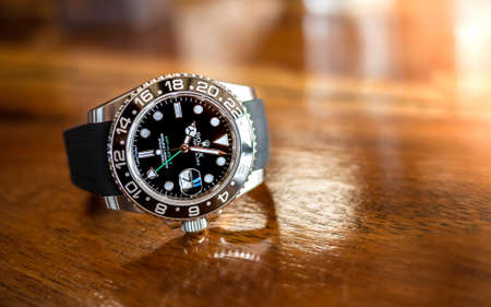 Bangkok, Thailand - 11 March 2019 : Rolex GMT Master 2 is a popular sport model of Rolex watch.It is popular with collectors.のeditorial素材