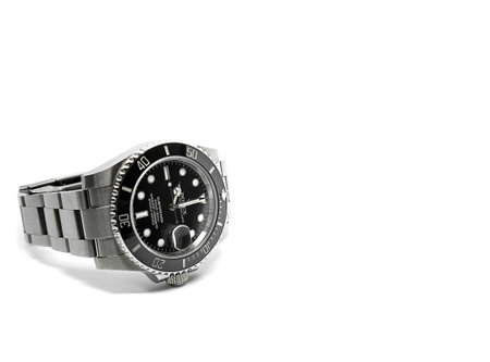 BANGKOK, THAILAND - JULY 14, 2019: Rolex Submariner watch is equipped with a ceramic bezel with functions used in diving.のeditorial素材